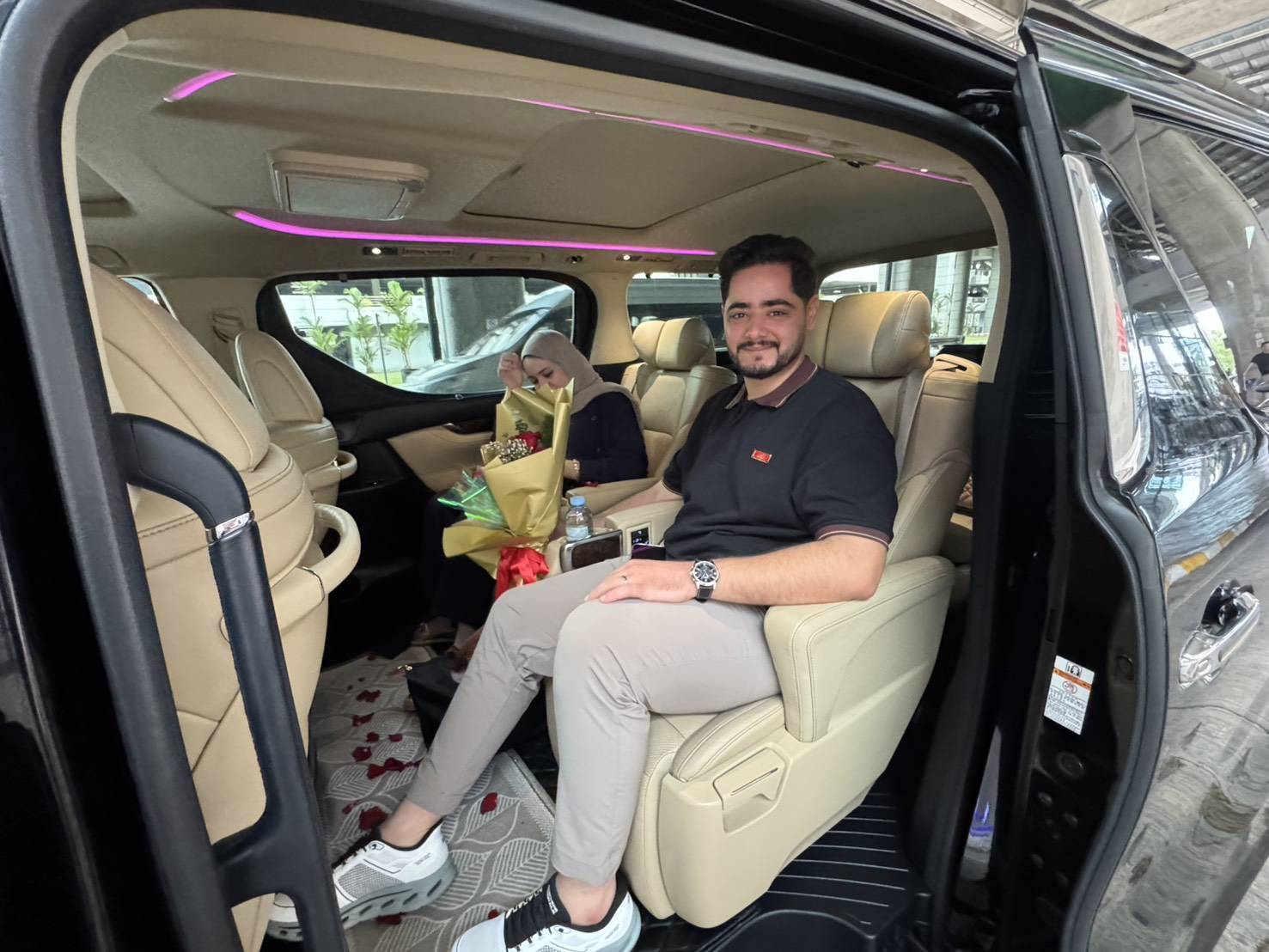 Happy guests in the VIP cabin